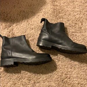 Black Leather Chelsea Boot